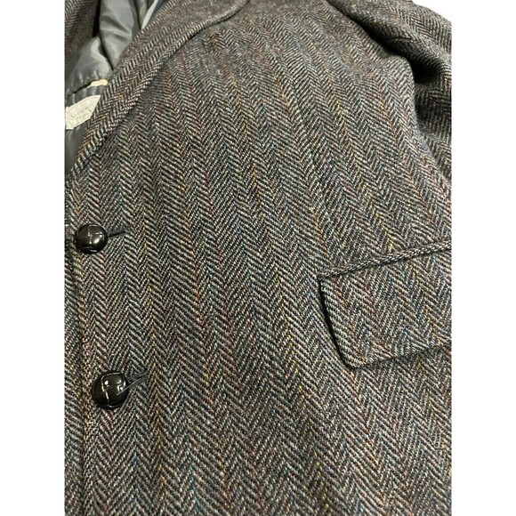 Majer Made In USA Men's Vintage Suit Blazer Gray Herringbone 44R (?) Hanover NH - Picture 7 of 9